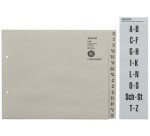 Intercalaire en papier nature, A-Z, pour 24 claseurs,