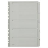 Intercalaires en carton mylar, chiffres, A4, 1-5, gris