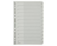 Intercalaires en carton mylar, chiffres, A4, 1-12,gris