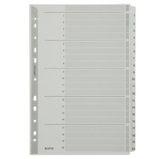 Intercalaires en carton mylar, chiffres ,A4, 1-20,gris
