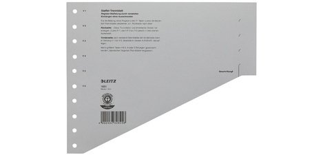 Leitz Registerkarton, für A4, grau, Packung mit 100