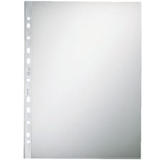 pochette perforée, format A4, PP, transparent, 0,08 mm