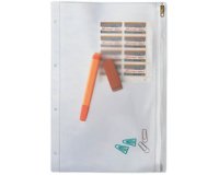 Pochette à fermeture zip, format A4, PVC, grainé