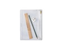 Pochette à fermeture zip, A5, PVC, grainé