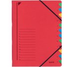 chemise trieur, A4, carton, 12 compartiments