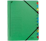 chemise trieur, A4, carton, 12 compartiments