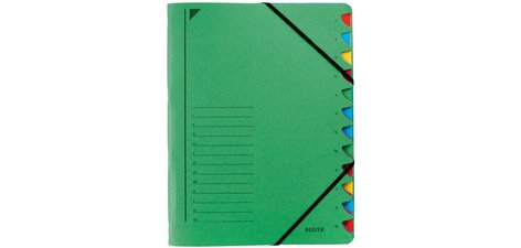 chemise trieur, A4, carton, 12 compartiments