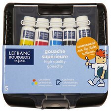 Gouache en tube, 10 ml, étui de 5 tubes