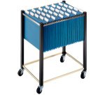 Chariot pour dossiers suspendus A4/A3, marron, 4 roues