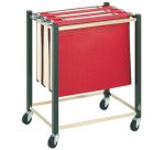 Chariot pour dossiers suspendus A4/A3, marron, 4 roues