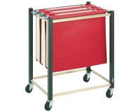 Chariot pour dossiers suspendus A4/A3, marron, 4 roues