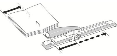 Grapadora de brazo largo Leitz - grapas 24/6 y 26/6 - capacidad para 40 hojas