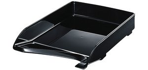 Elegant letter tray, A4, polystyrene, transparent.