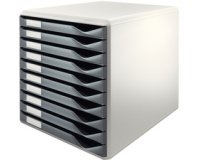 Module de classement formulaires,10 tiroirs,gris/bleu