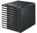 Module de classement formulaires,10 tiroirs,gris/bleu