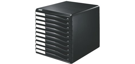 Module de classement formulaires,10 tiroirs,gris/bleu