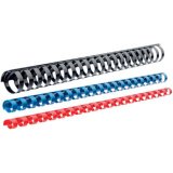 Peigne à relier en plastique, diamètre: 10 mm, noir