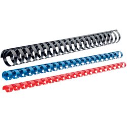 Baguette de reliure plastique, diamétre 14 mm, noir