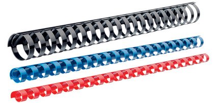 Peigne à relier plastique, diamètre: 16 mm, noir