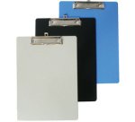 Porte-bloc en plastique, A4,  avec pince