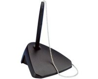 Porte-stylo, avec une chainette, noir