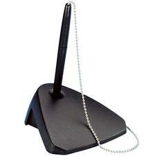 Balpenhouder met ketting zwart