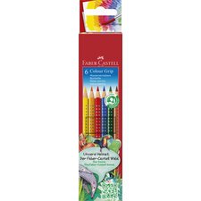 FABER-CASTELL Crayons de couleur Colour GRIP, étui de 6