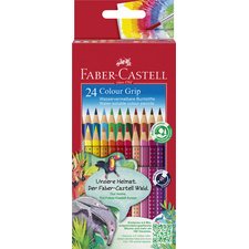 FABER-CASTELL Crayons de couleur Colour GRIP, étui de 24