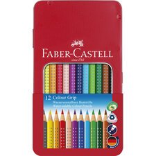 FABER-CASTELL Crayons de couleur Colour GRIP, étui de 12