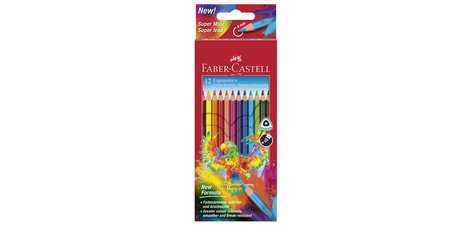 FABER-CASTELL Crayons de couleur triangulaires, étui de 12