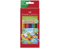 FABER-CASTELL Crayons de couleur triangulaires, étui de 24