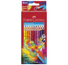 FABER-CASTELL Crayons de couleur triangulaires, étui de 24