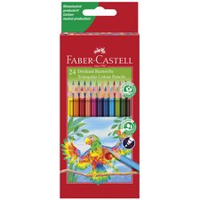 FABER-CASTELL Crayons de couleur triangulaires, étui de 24