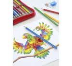 FABER-CASTELL Crayons de couleur triangulaires, étui de 24