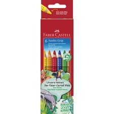 FABER-CASTELL Crayons de couleur JUMBO GRIP, étui en carton