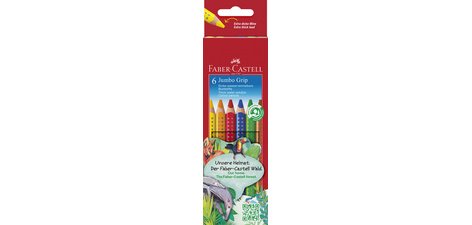 FABER-CASTELL Crayons de couleur JUMBO GRIP, étui en carton