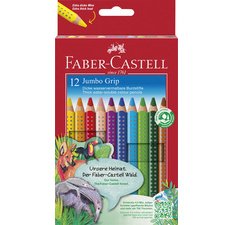 Crayons de couleur Faber Castell Jumbo Grip étui 5 pièces assorti