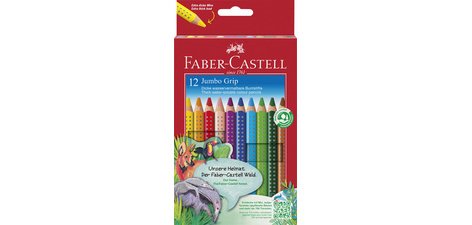 FABER-CASTELL Crayons de couleur JUMBO GRIP, étui de 12