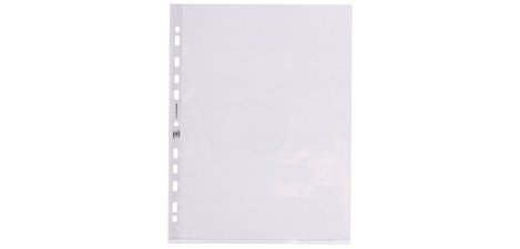 Premium perforated sleeve, A4 format, PVC, 0.08 mm,