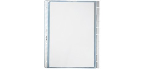 Pochettes intercalaires, en blanc, A4, PP,10 touches