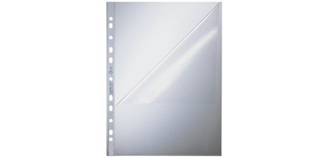 Perforated pouch, A4, in PP, 0.09 mm, grained