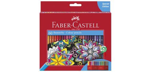 FABER-CASTELL Crayons de couleur hexagonaux CASTLE, étui en