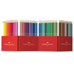 FABER-CASTELL Crayons de couleur hexagonaux CASTLE étui en