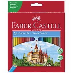 FABER-CASTELL Crayons de couleur hexagonaux CASTLE étui en