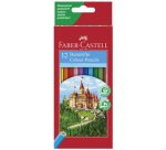 FABER-CASTELL Crayons de couleur hexagonaux CASTLE, étui en