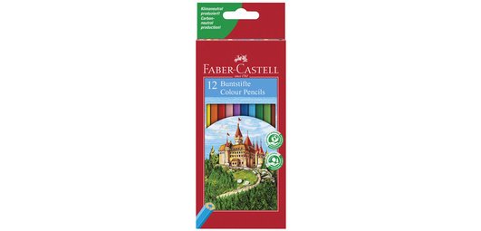 FABER-CASTELL CASTLE Hexagonal Colored Pencils, case in