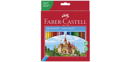 FABER-CASTELL Crayons de couleur CASTLE, étui de 48