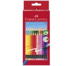 FABER-CASTELL Crayon de couleur gommable, étui carton de 24