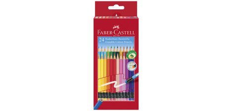 Kleurpotlood FABER-CASTELL uitwisbaar - kartonnen etui van 24 stuks
