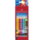 FABER-CASTELL Crayons de couleur gommable avec grip, étui